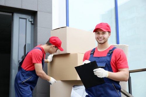 Customer using self storage unit access area