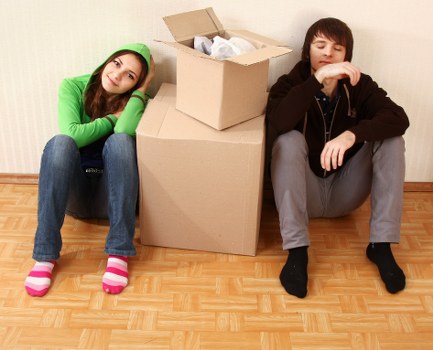 Packed belongings ready for house removals in Bromley with clear labels