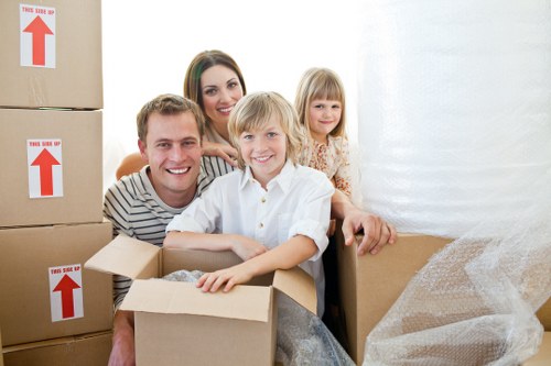 Organised storage boxes and furniture in Bromley facility