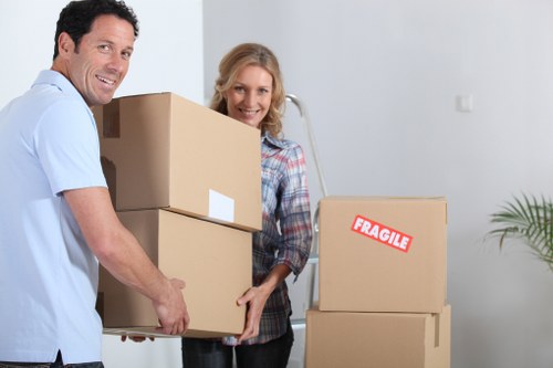 Moving day logistics for house removals in Bromley with loaded removal van